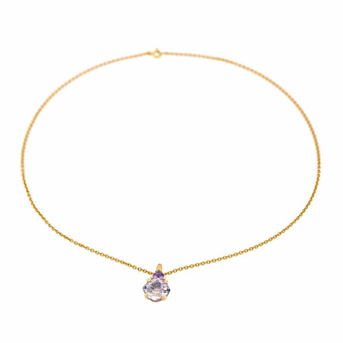 Collier Collier pendentif en or jaune 18 carats et améthystes 58 Facettes 4282981CN