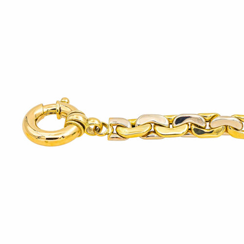 Collier Collier maille haricot en or jaune et blanc 18 carats 58 Facettes 4285550CN