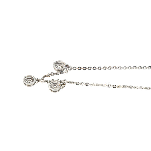 Collier Collier en or blanc 18 carats serti de 3 diamants 58 Facettes 4285554CN