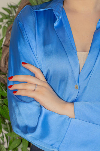 Bague 52 Bague demi-alliance en or blanc 18 carats et diamants 58 Facettes 4286142CN