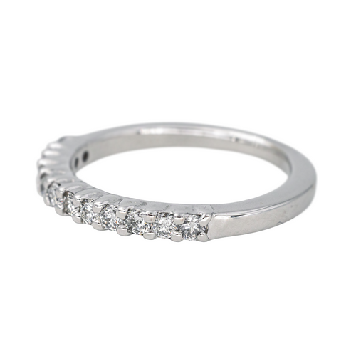 Bague 52 Bague demi-alliance en or blanc 18 carats et diamants 58 Facettes 4286142CN