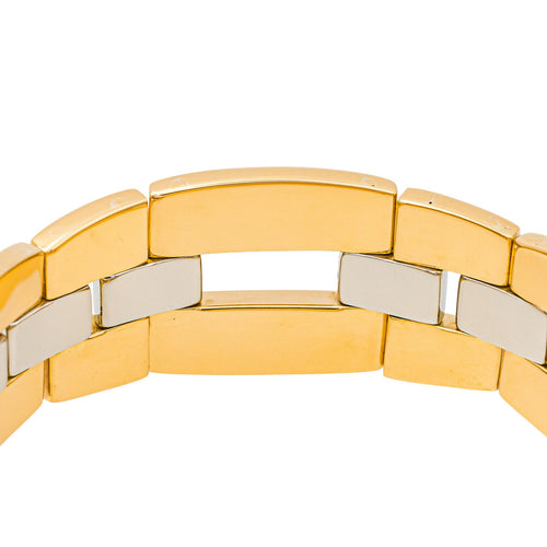 Bracelet Boucheron - Bracelet tank en or jaune, blanc et rose 58 Facettes 4292713CN