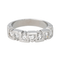 Bague 54 Bague demi-alliance en or blanc 18 carats et diamants 58 Facettes 4292752CN