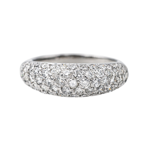 Bague 51 Bague en or blanc 18 carats pavée de diamants 58 Facettes 4298865CN