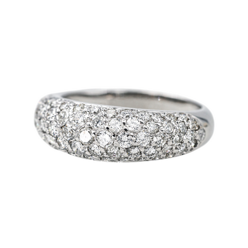 Bague 51 Bague en or blanc 18 carats pavée de diamants 58 Facettes 4298865CN