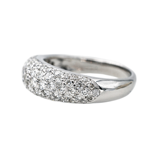 Bague 51 Bague en or blanc 18 carats pavée de diamants 58 Facettes 4298865CN