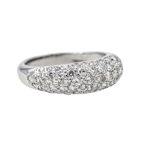 Bague 51 Bague en or blanc 18 carats pavée de diamants 58 Facettes 4298865CN