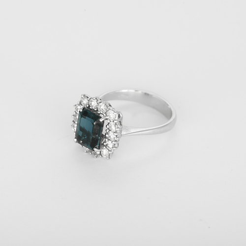 Bague 53 Bague marguerite, topaze : 2,50 carats et diamants : 0,70 carat 58 Facettes DV31450-22