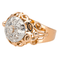 Bague 52 Bague dôme rétro en or rose et or blanc 18 carats, diamants 58 Facettes 4311394CN