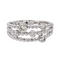 Bague 54 Bague pavée de diamants en or blanc 18 carats 58 Facettes 4311463CN
