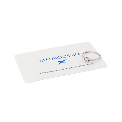 Bague 55 Mauboussin Ma Reine d'Amour - Bague solitaire en or blanc et diamants 58 Facettes 4342793RV