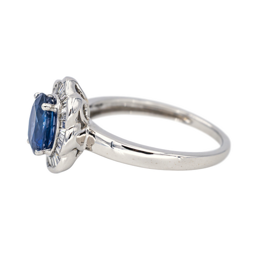 Bague 55 Bague Pompadour en or blanc 18 carats, saphir et diamants 58 Facettes 4342799RV