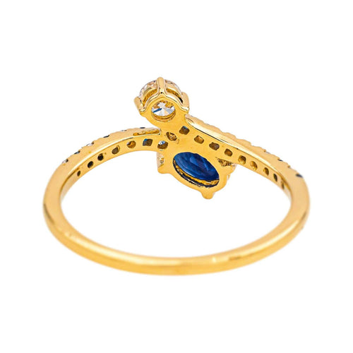 Bague 56 Mauboussin Duo d’amour - Bague Toi et Moi en or jaune saphirs et diamants 58 Facettes 4342801RV
