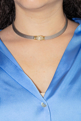 Collier Fred Force 10 - Collier en or jaune 18K, acier et diamants 58 Facettes 4345688RV