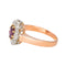 Bague 54 Bague marguerite en or rose et platine avec rubis et diamants 58 Facettes 4354716CN