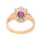 Bague 54 Bague marguerite en or rose et platine avec rubis et diamants 58 Facettes 4354716CN
