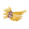 Broche Broche en or jaune, rose et blanc 18 carats rubis et diamants 58 Facettes 4367778CN