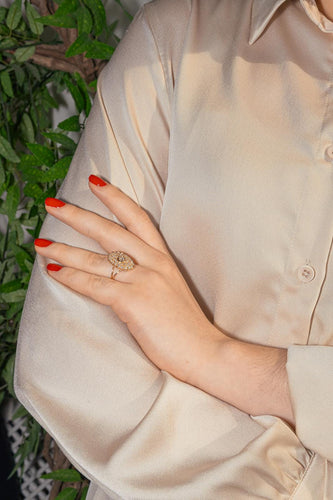 Bague 54 Pompadour - Bague en or rose 18 carats et diamants 58 Facettes 4367907CN