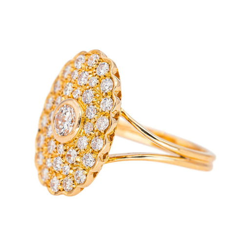 Bague 54 Pompadour - Bague en or rose 18 carats et diamants 58 Facettes 4367907CN