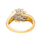 Bague 51 Bague en or jaune et or blanc 18 carats sertie de diamants 58 Facettes 4369862CN
