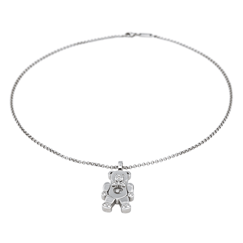 Collier Chopard Happy Diamond - Collier ours en or blanc et diamants 58 Facettes 4376974CN