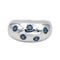 Bague 55 Bague demi-jonc en or blanc 18 carats sertie de saphirs 58 Facettes 4377132RV
