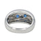 Bague 55 Bague demi-jonc en or blanc 18 carats sertie de saphirs 58 Facettes 4377132RV