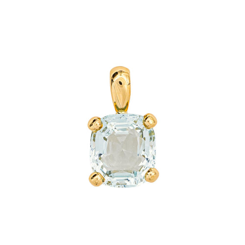 Pendentif Pendentif en or jaune 18 carats serti d’une aigue-marine 58 Facettes 4377137RV