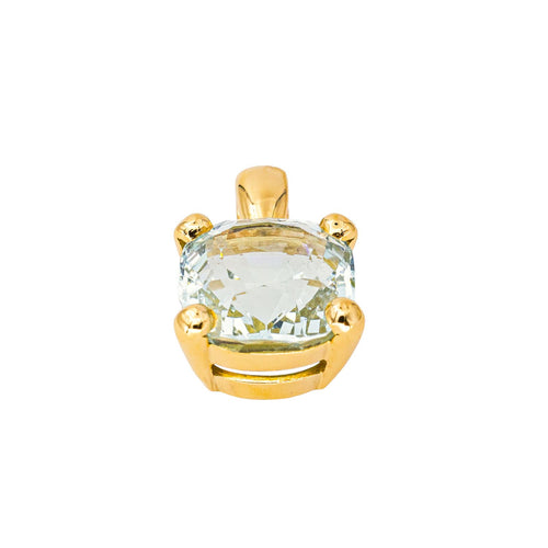Pendentif Pendentif en or jaune 18 carats serti d’une aigue-marine 58 Facettes 4377137RV