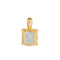 Pendentif Pendentif en or jaune 18 carats serti d’une aigue-marine 58 Facettes 4377137RV