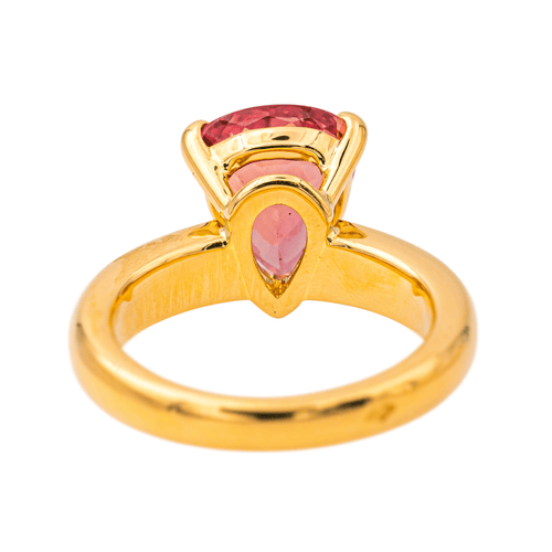 Bague 49 Bague en or jaune 18 carats sertie d’une tourmaline poire 58 Facettes 4377138RV