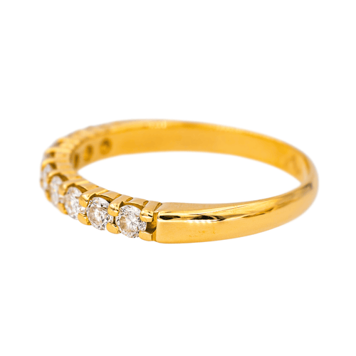 Bague 54 Bague demi-alliance en or blanc 18 carats et diamants 58 Facettes 4386531CN