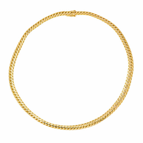 Collier Collier maille anglaise en or jaune 18 carats 58 Facettes 4386544CN