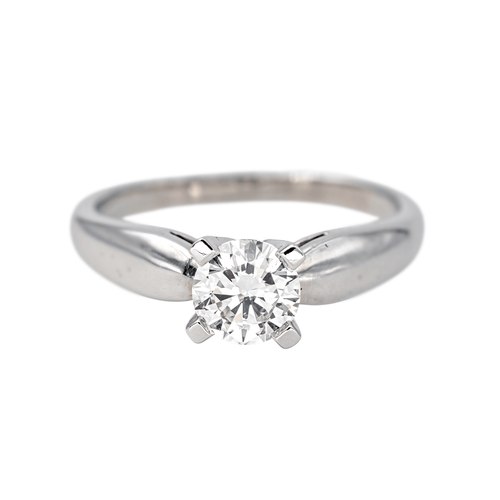 Bague 48 Bague solitaire en platine 950 avec diamant taille brillant 0,50 ct 58 Facettes 4387221CN