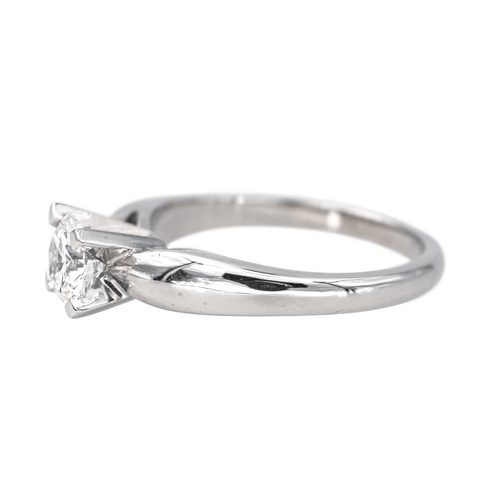 Bague 48 Bague solitaire en platine 950 avec diamant taille brillant 0,50 ct 58 Facettes 4387221CN