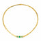 Collier Collier en or jaune 18 carats serti d’émeraudes et de diamants 58 Facettes 4387242CN