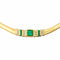 Collier Collier en or jaune 18 carats serti d’émeraudes et de diamants 58 Facettes 4387242CN
