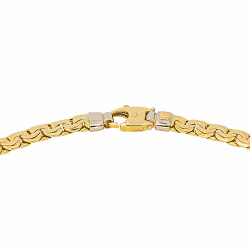 Collier Collier maille double haricot en or jaune 18 carats 58 Facettes 4396461CN