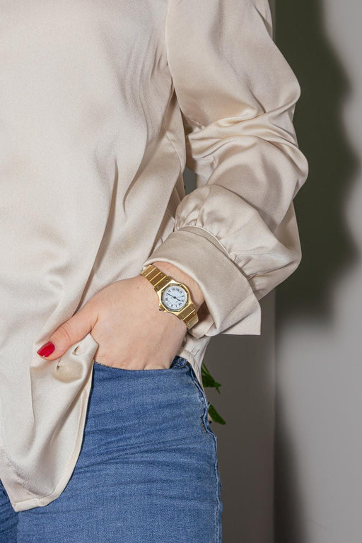 Montre Cartier Santos - Montre octogonale en or jaune 18 carats 58 Facettes 4404004CN