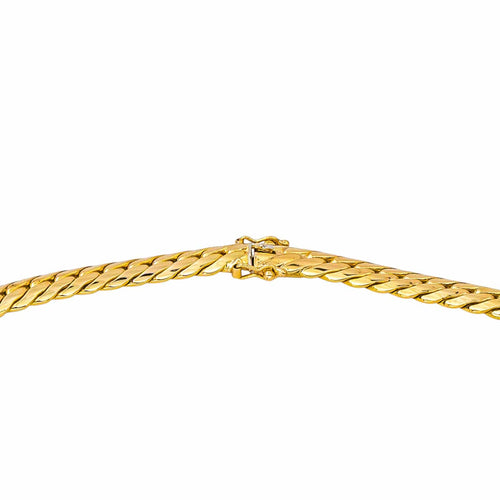 Collier Collier en or jaune 18 carats avec saphir ovale et diamants 58 Facettes 4410624CN