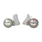 Boucles d'oreilles Boucles d’oreilles pendantes en or blanc avec diamants et perles de Tahiti 58 Facettes 4410629CN