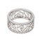 Bague 51 Chanel Camélia - Bague bandeau en or blanc et diamants 58 Facettes 4416094RV