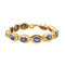 Bracelet Bracelet en or jaune 18 carats serti de saphirs ovales 58 Facettes 4416916RV