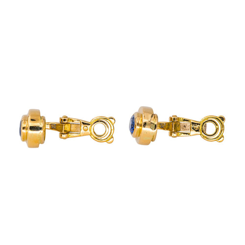 Boucles d'oreilles Boucles d’oreilles clips - Or jaune 18 carats et saphirs 58 Facettes 4416917RV