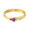 Bracelet Bracelet jonc en or jaune 18 carats, rubis, saphir et diamants 58 Facettes 4423005CN