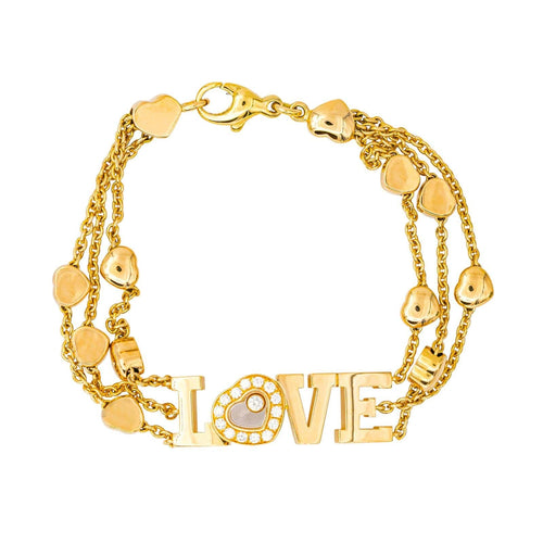 Bracelet Chopard Love Happy Diamond - Bracelet en or jaune et diamants 58 Facettes 4423010CN