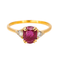 Bague 58 Bague en or jaune 18 carats avec rubis ovale et diamants 58 Facettes 4423551RV