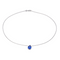 Collier Collier en or blanc 18 carats avec tanzanite et diamant 58 Facettes 4423605RV