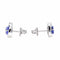 Boucles d'oreilles Boucles d’oreilles puces en or blanc 18 carats tanzanites et diamants 58 Facettes 4423606RV