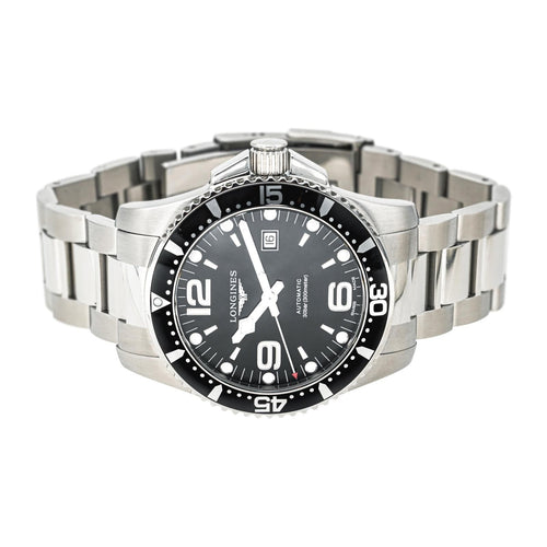 Montre Longines HydroConquest - Montre en acier, cadran noir, 43 mm 58 Facettes 4423765RV